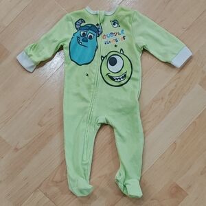 Disney Green Footed One Piece with Monsters Inc. Design